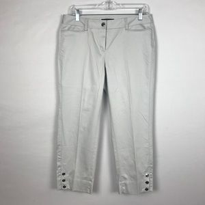 White House Black Market gray slim Capri size 6